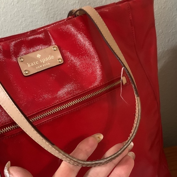 Kate Spade Kerryn Fulton Street Tote patent leather red wkru1704 - Picture 6 of 12